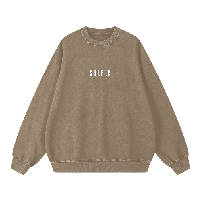 SOLFLY Acid Wash Oversize Sweatshirt