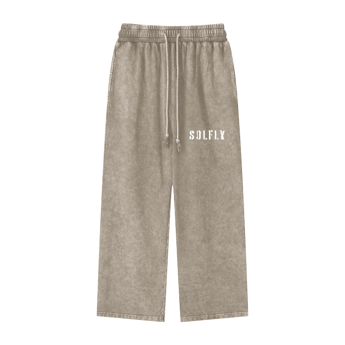 SOLFLY Acid Wash Straight Leg Pants